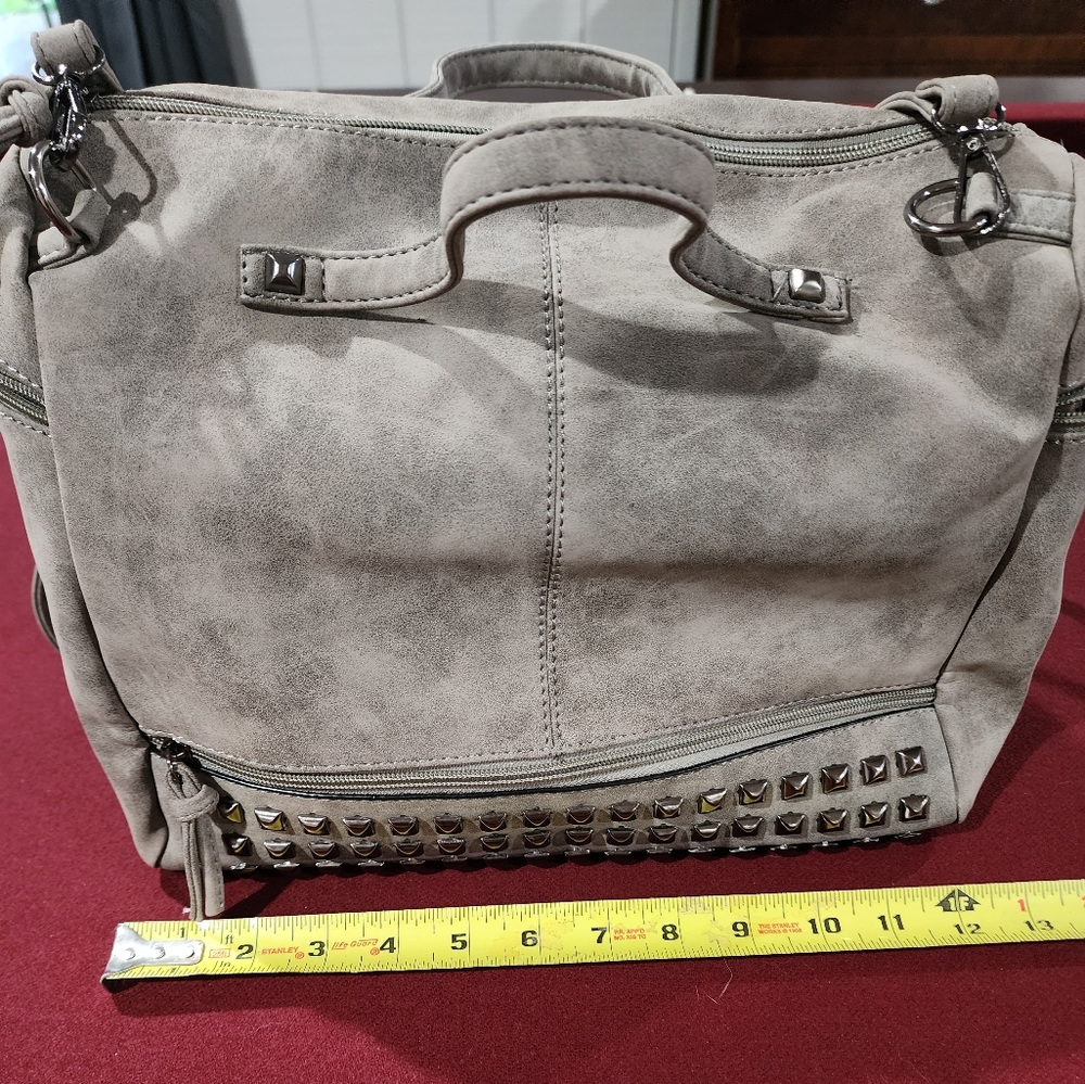 Rivet Studded Tassel Leather Women Handbags Bag Purse
